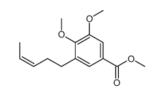 methyl 3,4-dimethoxy-5-pent-3-enylbenzoate结构式