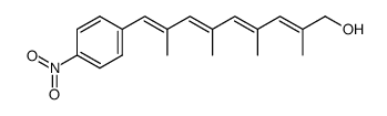 (2E,4E,6E,8E)-2,4,6,8-Tetramethyl-9-(4-nitro-phenyl)-nona-2,4,6,8-tetraen-1-ol结构式