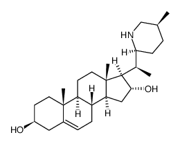 (22S)-16,28-Secosolanid-5-ene-3β,16α-diol结构式