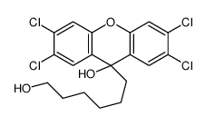 2,3,6,7-tetrachloro-9-(6-hydroxyhexyl)xanthen-9-ol结构式