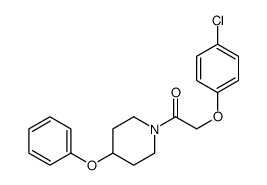 2-(4-chlorophenoxy)-1-(4-phenoxypiperidin-1-yl)ethanone Structure