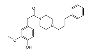 2-(4-hydroxy-3-methoxyphenyl)-1-[4-(3-phenylpropyl)piperazin-1-yl]ethanone Structure