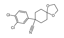 8-(3,4-Dichloro-phenyl)-1,4-dioxa-spiro[4.5]decane-8-carbonitrile结构式