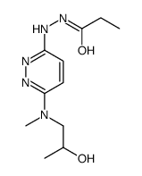 N'-[6-[2-hydroxypropyl(methyl)amino]pyridazin-3-yl]propanehydrazide Structure