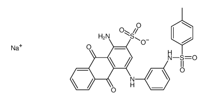 1-Amino-9,10-dihydro-4-[[3-[[(4-methylphenyl)sulfonyl]amino]phenyl]amino]-9,10-dioxo-2-anthracenesulfonic acid sodium salt Structure
