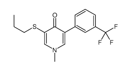 1-methyl-3-propylsulfanyl-5-[3-(trifluoromethyl)phenyl]pyridin-4-one结构式