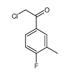 Ethanone, 2-chloro-1-(4-fluoro-3-methylphenyl)- (9CI) Structure