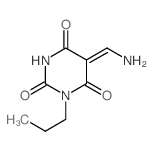 2,4,6(1H,3H,5H)-Pyrimidinetrione, 5-(aminomethylene)-1-propyl- structure