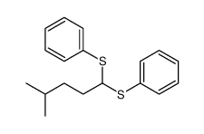 (4-methyl-1-phenylsulfanylpentyl)sulfanylbenzene Structure