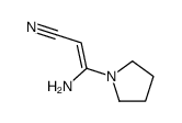 3-AMINO-3-(1-PYRROLIDINYL)ACRYLONITRILE结构式