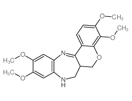 3,4,10,11-Tetramethoxy-6,6a,7,8-tetrahydrochromeno[4,3-b][1,5]benzodiazepine Structure