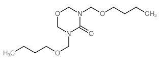 3,5-Bis(butoxymethyl)tetrahydro-4H-1,3,5-oxadiazin-4-one结构式