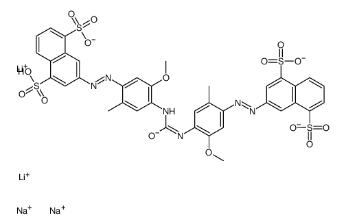 3,3'-[carbonylbis[imino(5-methoxy-2-methyl-p-phenylene)azo]]bis(naphthalene-1,5-disulphonic) acid, lithium sodium salt picture
