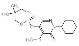 2-Cyclohexyl-5-[(5,5-dimethyl-2-sulfido-1,3,2-dioxaphosphinan-2-yl)oxy]-4-methoxypyridazin-3(2H)-one结构式