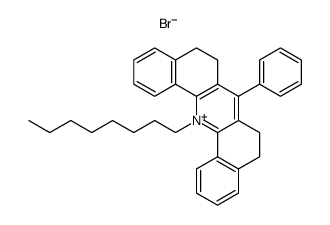 5,6,8,9-tetrahydro-14-octyl-7-phenyldibenzo[c,h]acridinium bromide Structure