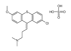 (3E)-3-(2-chloro-6-methoxy-thioxanthen-9-ylidene)-N,N-dimethyl-propan- 1-amine, sulfuric acid结构式