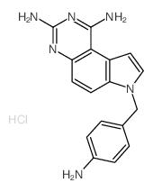 7-[(4-aminophenyl)methyl]pyrrolo[3,2-f]quinazoline-1,3-diamine structure