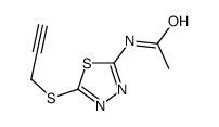 N-[5-(2-propynylthio)-1,3,4-thiadiazol-2-yl]acetamide结构式