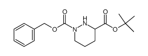 t-butyl 1-benzyloxycarbonylhexahydropyridazine-3-carboxylate结构式