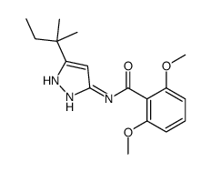 2,6-dimethoxy-N-[5-(2-methylbutan-2-yl)-1H-pyrazol-3-yl]benzamide结构式
