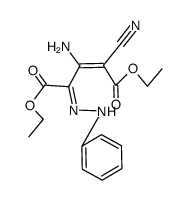 diethyl 3-amino-2-cyano-4-phenylhydrazono-2-pentene-1,5-dicarboxylate Structure