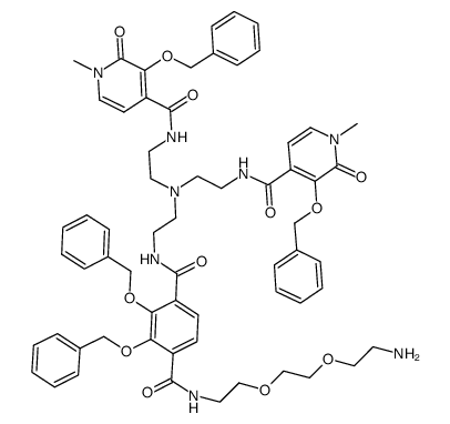 TREN-1-Me-3,2-HOPO-TAM-O2-NH2, benzyl protected结构式