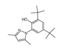2,4-di-tert-butyl-6-(3,5-dimethyl-1H-pyrazol-1-yl)phenol结构式