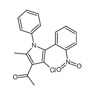 1-(4-chloro-2-methyl-5-(2-nitrophenyl)-1-phenyl-1H-pyrrol-3-yl)ethan-1-one Structure