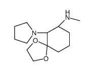 (6S,7R)-N-methyl-6-pyrrolidin-1-yl-1,4-dioxaspiro[4.5]decan-7-amine Structure
