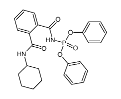 diphenyl (2-(cyclohexylcarbamoyl)benzoyl)phosphoramidate结构式