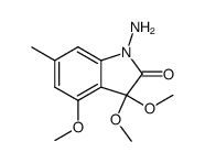 1-amino-3,3,4-trimethoxy-6-methylindolin-2-one Structure