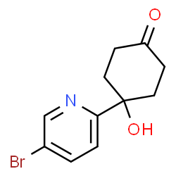 1-(5-Bromopyridin-2-yl)-4-oxocyclohexan-1-ol Structure