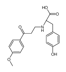 (2S)-3-(4-hydroxyphenyl)-2-[[3-(4-methoxyphenyl)-3-oxopropyl]amino]propanoic acid Structure