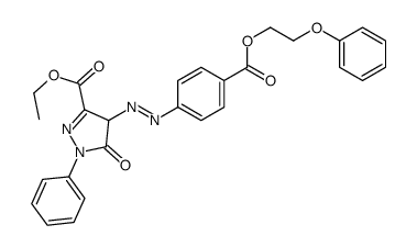 ethyl 4,5-dihydro-5-oxo-4-[[4-[(2-phenoxyethoxy)carbonyl]phenyl]azo]-1-phenyl-1H-pyrazole-3-carboxylate structure