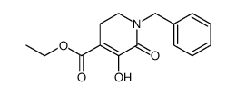 4-Pyridinecarboxylic acid, 1,2,5,6-tetrahydro-3-hydroxy-2-oxo-1-(phenylmethyl)-, ethyl ester Structure