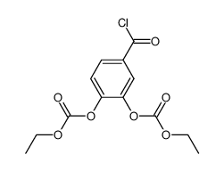 3,4-bis-ethoxycarbonyloxy-benzoyl chloride结构式