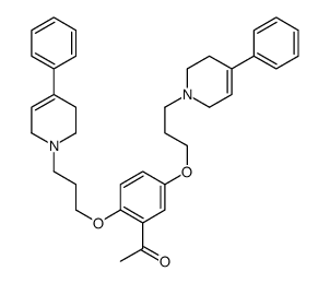 1-[2,5-bis[3-(4-phenyl-3,6-dihydro-2H-pyridin-1-yl)propoxy]phenyl]ethanone Structure