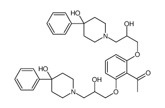 1-[2,6-bis[2-hydroxy-3-(4-hydroxy-4-phenylpiperidin-1-yl)propoxy]phenyl]ethanone结构式