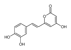 6-[2-(3,4-dihydroxyphenyl)ethenyl]-4-hydroxypyran-2-one Structure