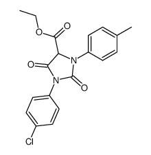 1-(4-methylphenyl)-3-(4-chlorophenyl)-5-carbethoxyhydantoin结构式