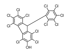 1,2,4,5,6,7,8-heptachloro-9-(2,3,4,5,6-pentachlorophenyl)-9H-fluoren-3-ol结构式