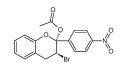 2,3-cis-2-acetoxy-3-bromo-4'-nitroflavan Structure