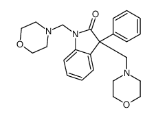 1,3-bis(morpholin-4-ylmethyl)-3-phenylindol-2-one结构式