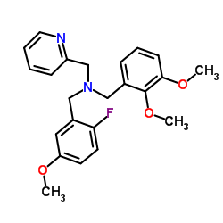 1-(2,3-Dimethoxyphenyl)-N-(2-fluoro-5-methoxybenzyl)-N-(2-pyridinylmethyl)methanamine Structure