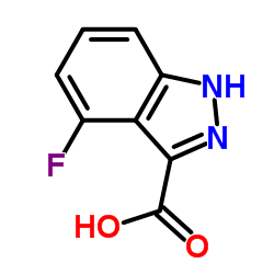 4-氟-1H-吲唑-3-羧酸结构式