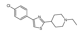4-(4-chlorophenyl)-2-(1-ethylpiperidin-4-yl)-1,3-thiazole结构式