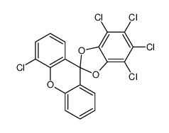 4,4',5,6,7-pentachlorospiro[1,3-benzodioxole-2,9'-xanthene] Structure