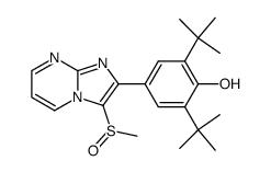 2-(3,5-di-tert-butyl-4-hydroxyphenyl)-3-methylsulfinylimidazo<1,2-a>pyrimidine结构式