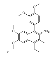 2-amino-1-(3,4-dimethoxyphenyl)-6,7-dimethoxy-4-ethyl-3-methylisoquinolinium bromide Structure