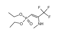 diethyl (3,3,3-trifluoro-2-(methylamino)prop-1-en-1-yl)phosphonate Structure